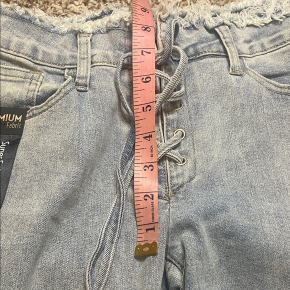 Light Blue low rise jeans Lace-Up fly super flare - Picture 5 of 11